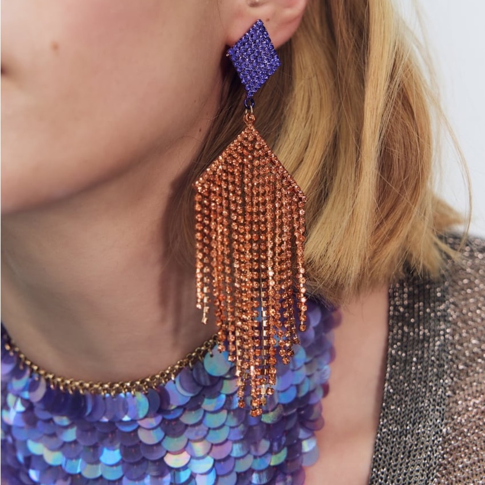 ZARA Rhinestone Earrings